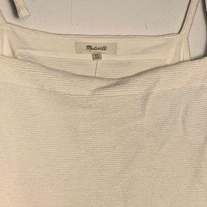 cream knit tank top with tie sleeves